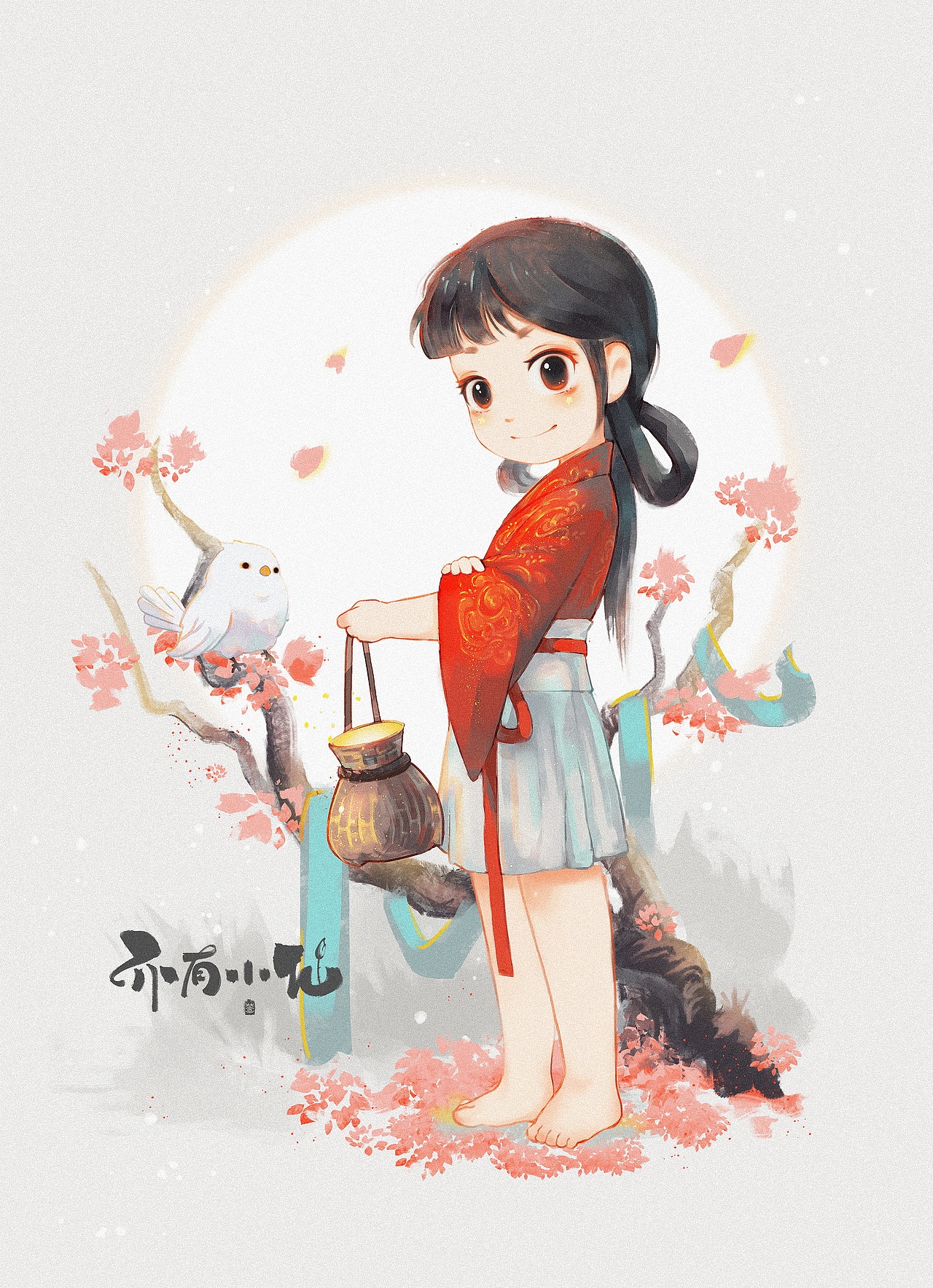 《亦有小仙》系列插画 第一把（图ZMjk4MDY0MTEy） - 创作习作 - 站酷设计师仨俩一原创素材 - 站酷ZCOOL