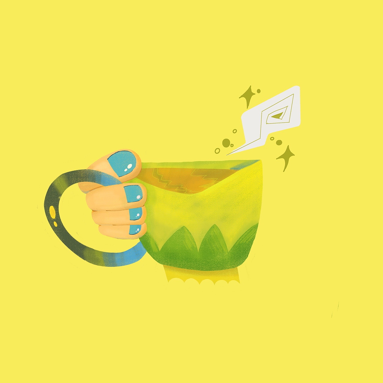 打卡07 骚骚蓝指甲（图ZMzI1MDgyODY4） - 艺术插画 - 站酷设计师fuwawa08原创素材 - 站酷ZCOOL
