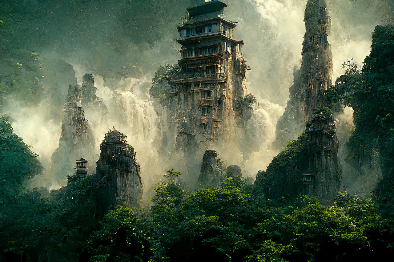 奇境之旅系列：平行世界中的失落遗迹3 [个人AI作品]（图ZMzIxODkwODI0） - AI作品 - 站酷设计师AI艺术疯人院原创素材 - 站酷ZCOOL