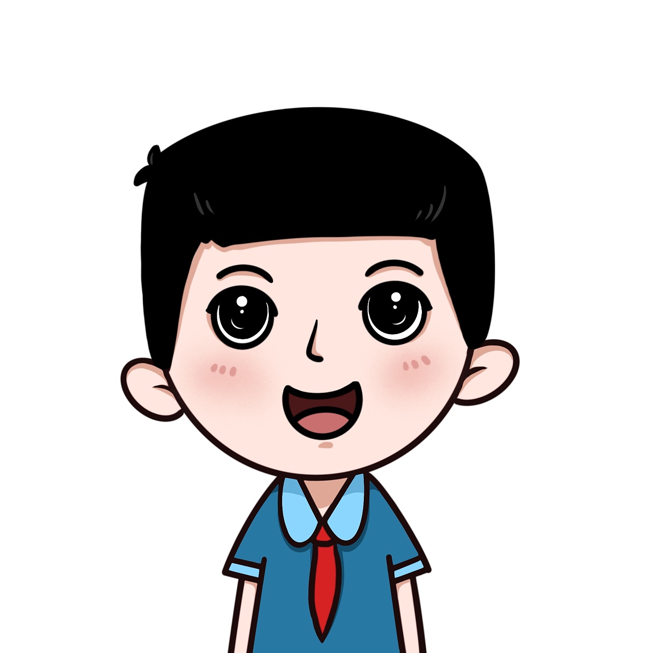 海珠区学科组动漫人物ppt专用《学生》