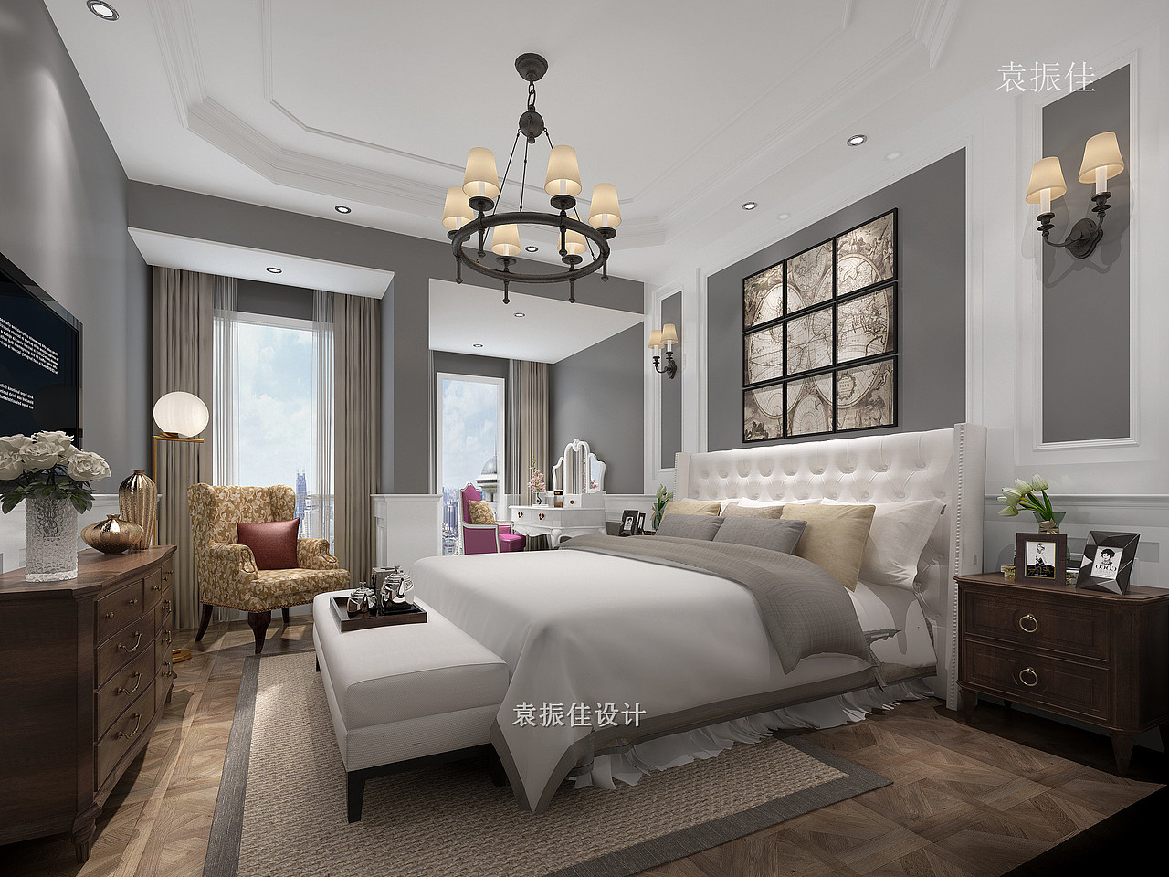 约克郡别墅装修|远景装饰|简美风格+loft