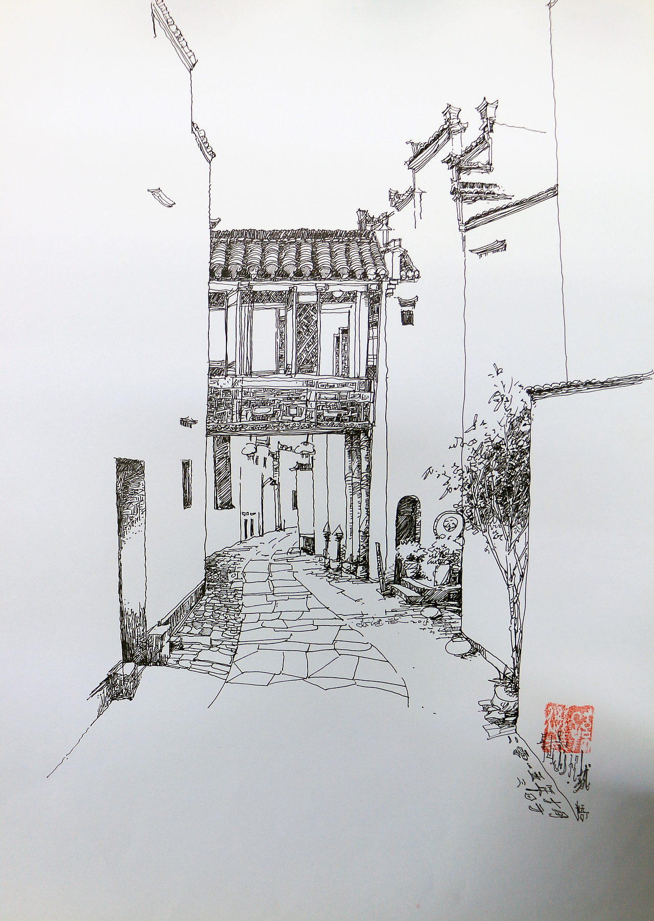 孙继武钢笔速写