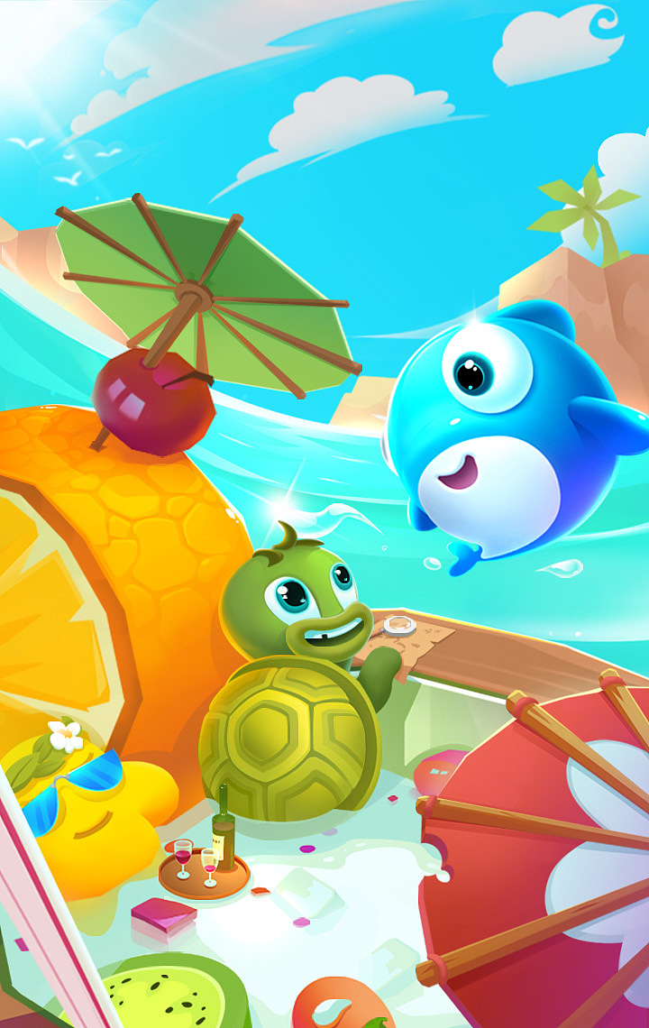 Q版插画--椰子（图ZNjMxOTM3MTI=） - 商业插画 - 站酷设计师曼斯基_222原创素材 - 站酷ZCOOL