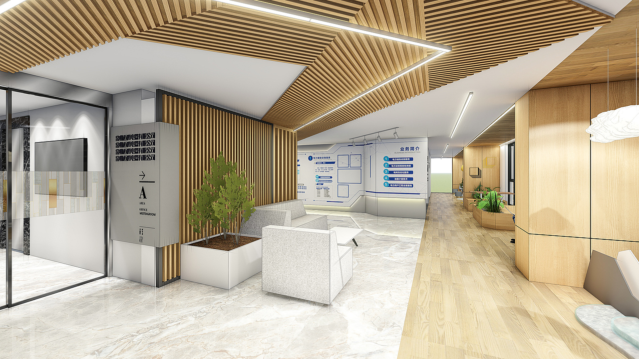 现代办公多功能展厅|空间|展陈设计|发条丁bluke_原创作品-站酷zcool