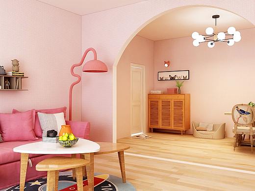 少女独居可爱粉色宿舍