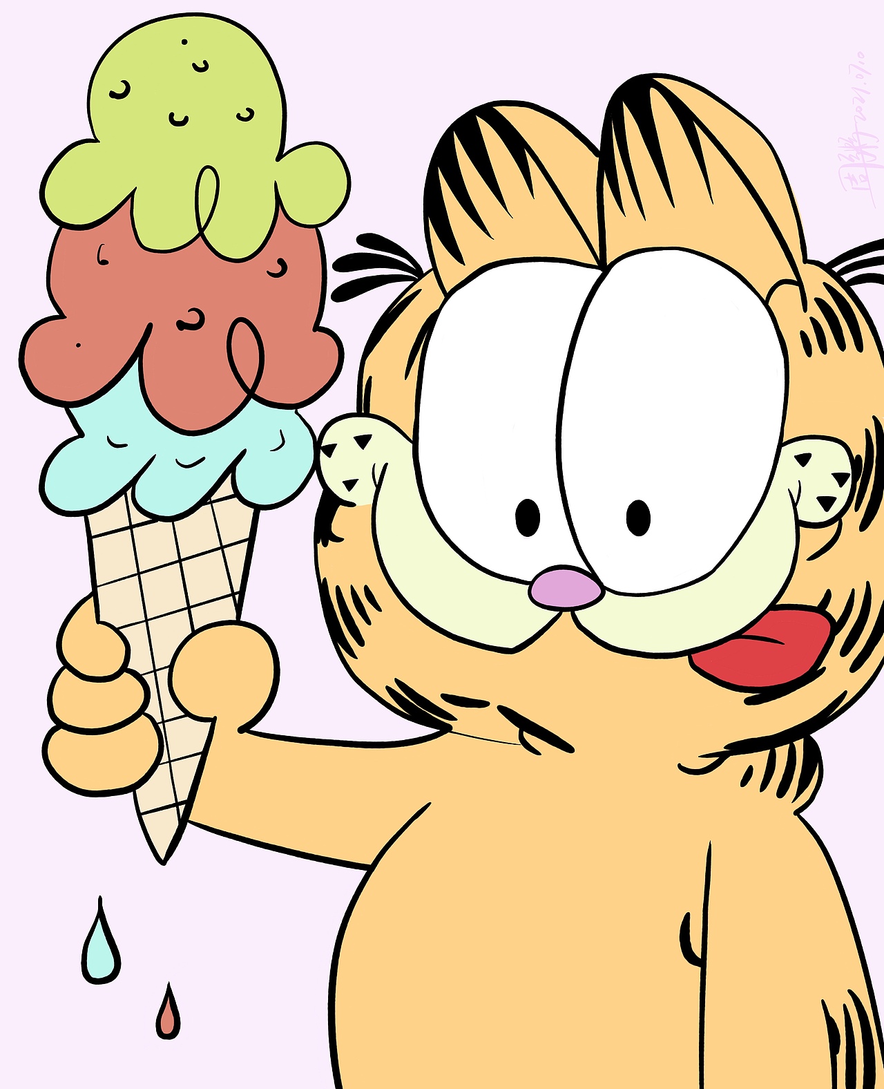 超喜欢的加菲猫（图ZMjYyNDU2MjIw） - 创作习作 - 站酷设计师周粥阿原创素材 - 站酷ZCOOL