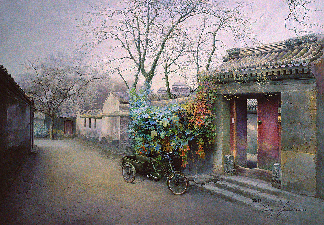 水彩胡同系列（部分作品）（图ZOTE1MzM0MDQ=） - 绘画 - 站酷设计师黄有维水彩原创素材 - 站酷ZCOOL