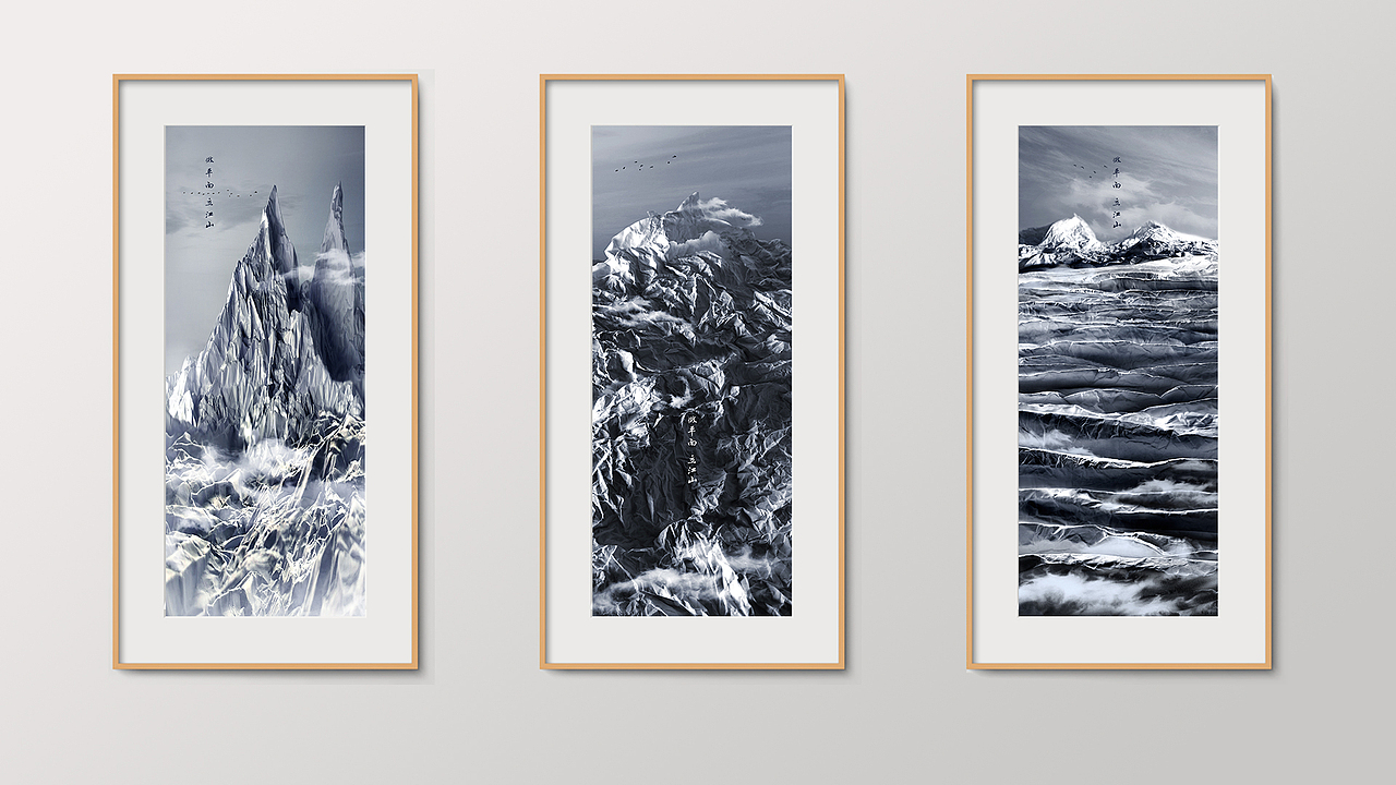 最初的想法就是印刷出来，用国画的方式装裱，挂在办公室作装饰。