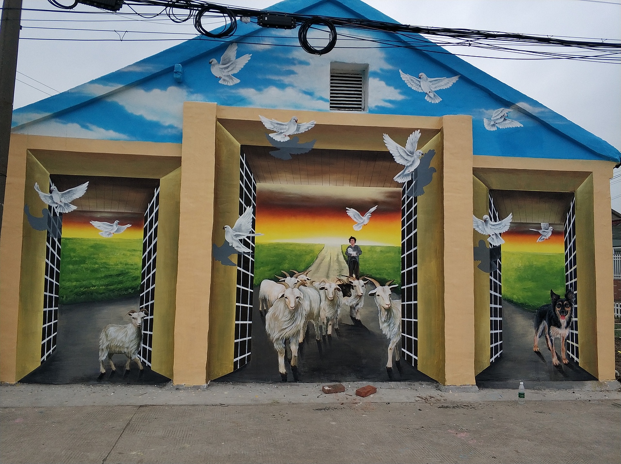 美丽乡村3d立体壁画