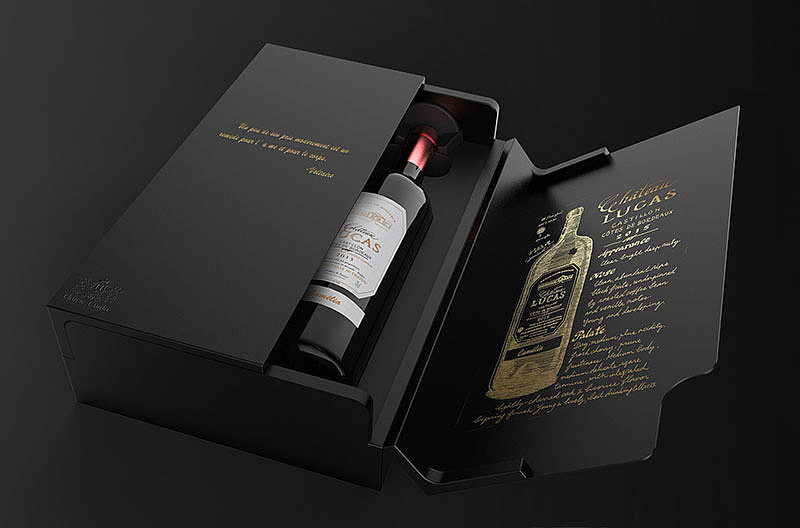 黑金配色,高贵雅致|葡萄酒礼盒包装设计