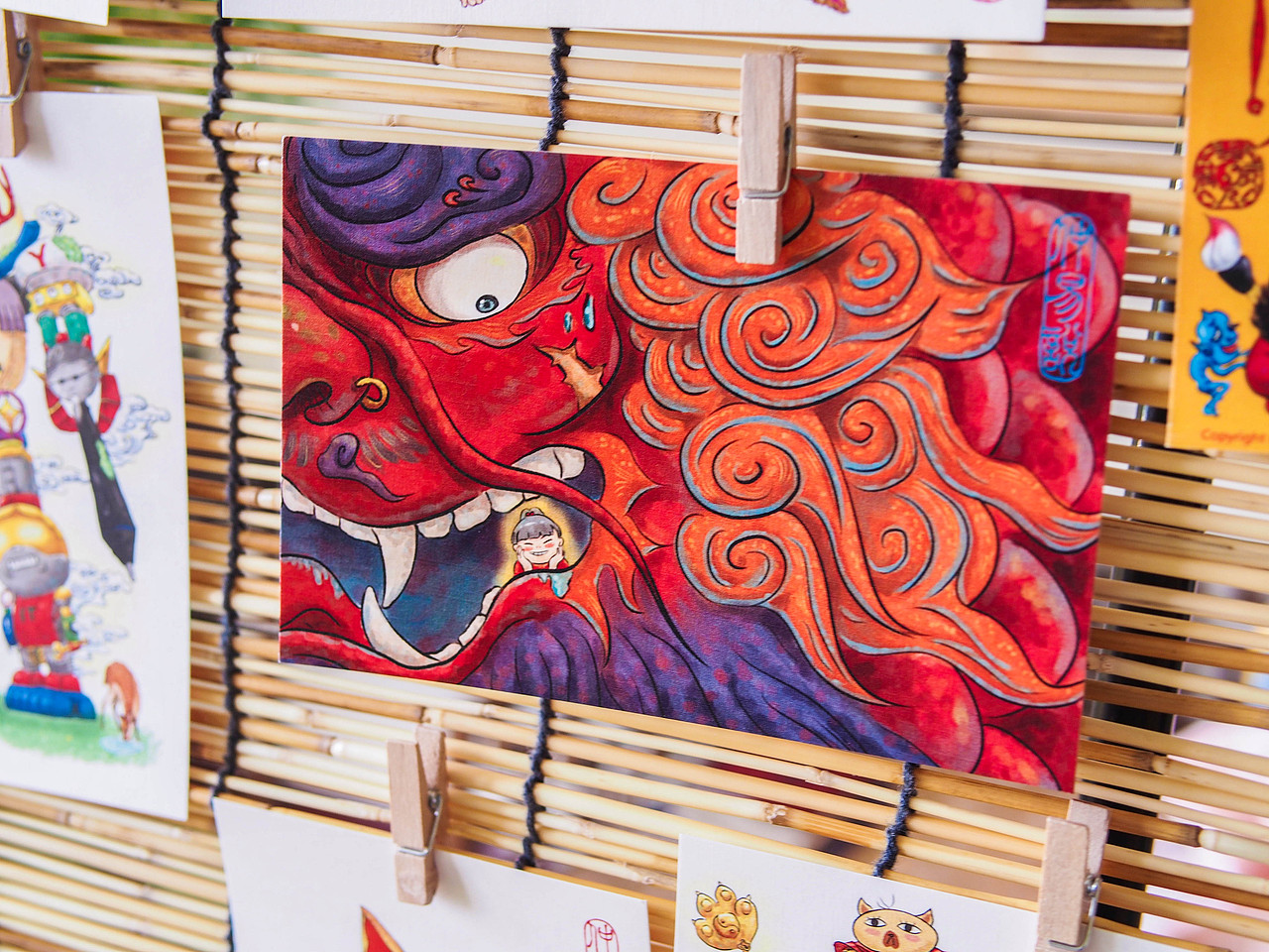 福禄寿喜财~明信片（图ZMzMyMTEwNTI=） - 商业插画 - 站酷设计师顾所长原创素材 - 站酷ZCOOL