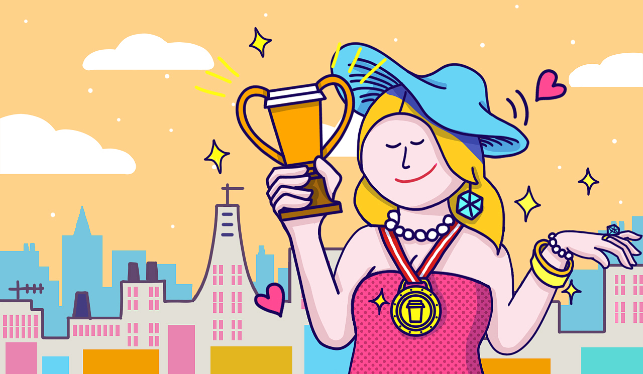 连咖啡《2017年度盘点》h5（图ZMTAxNTg5NzQ4） - 商业插画 - 站酷设计师CHANNGING原创素材 - 站酷ZCOOL