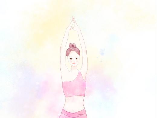 练瑜伽（个人主页-ZMzU4MzQ4OTI=） - 商业插画 - 站酷设计师铃子插画原创素材 - 站酷ZCOOL