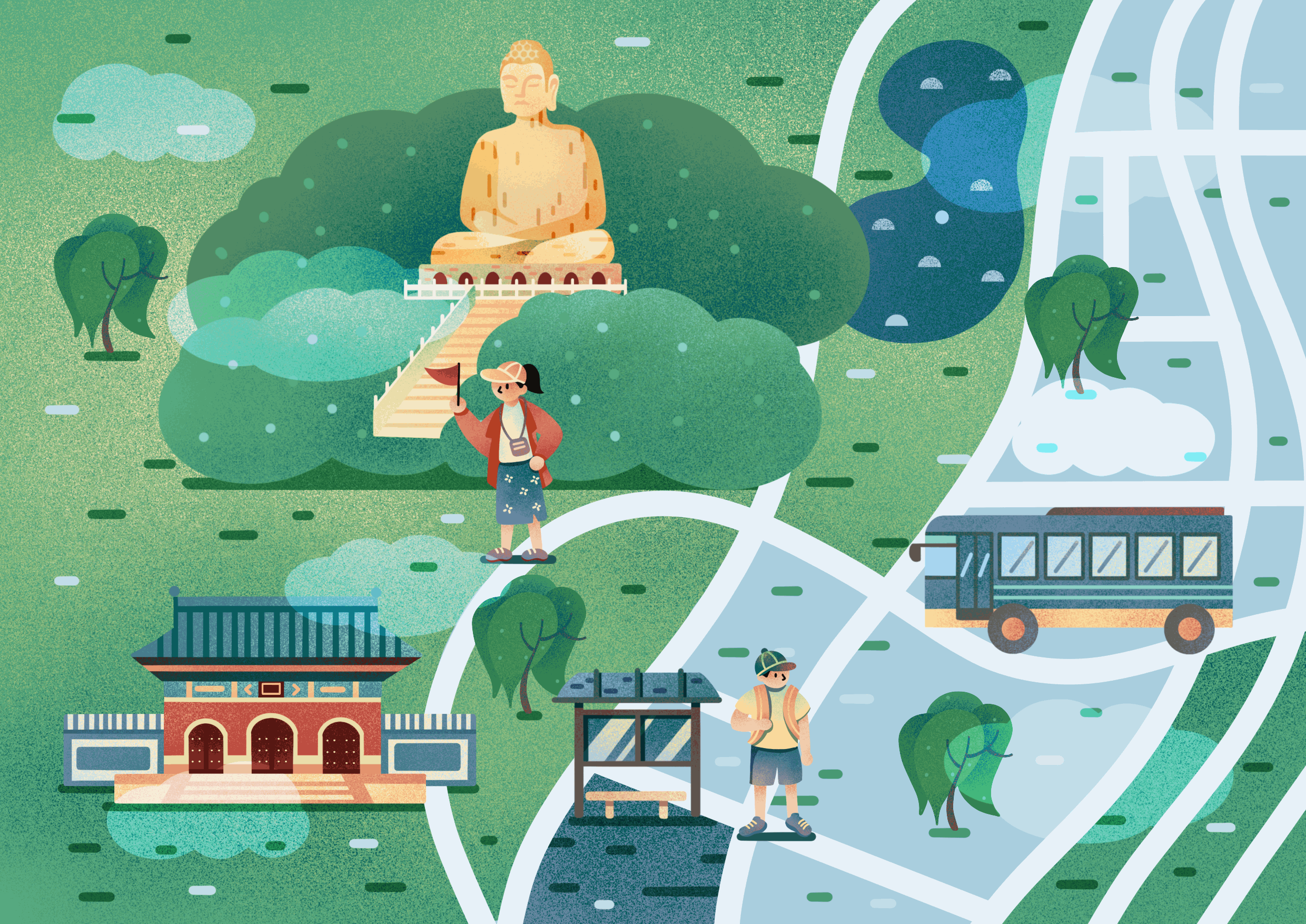 城市地图（图ZMjYxNjY5MDAw） - 艺术插画 - 站酷设计师兔兔蘸酱原创素材 - 站酷ZCOOL