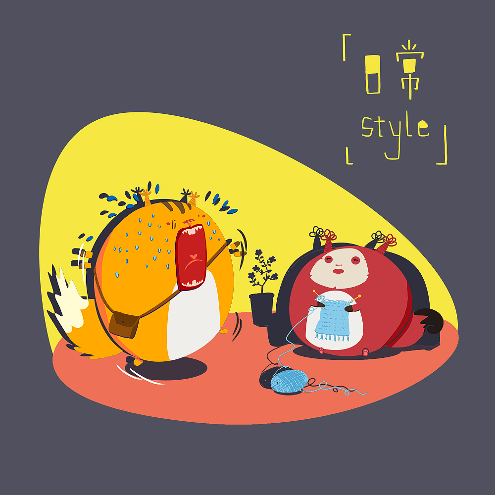 柚and果子～（图ZMTk1Njg3Njg=） - 艺术插画 - 站酷设计师鱼琴原创素材 - 站酷ZCOOL
