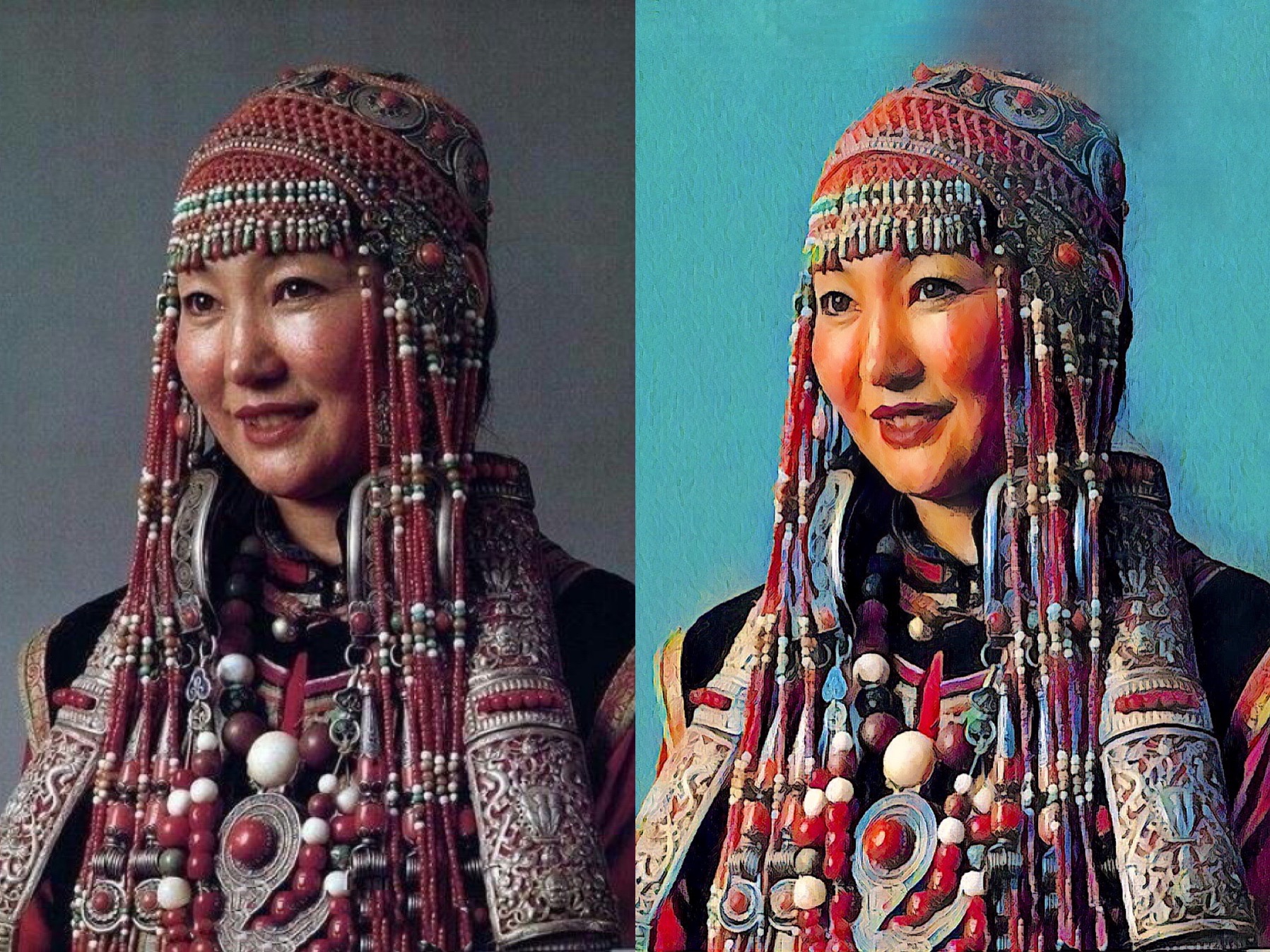 【阿启泰】蒙古族部落妇女系列（金丝彩岩手工艺作品）-草原元素---蒙古元素 Mongolia Elements
