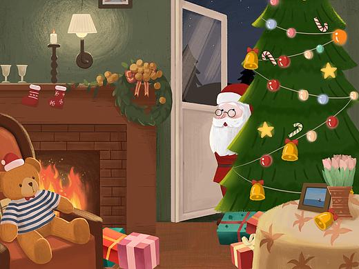 圣誕（個(gè)人主頁-ZNDkzODQzNDg=） - 兒童插畫 - 站酷設(shè)計(jì)師阿梓Tina原創(chuàng)素材 - 站酷ZCOOL