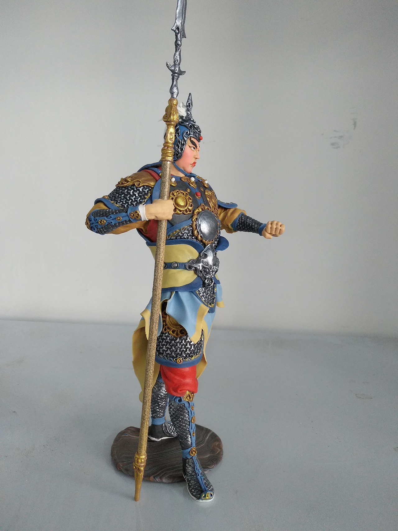 塑新斋潘纪坤彩塑三国马超