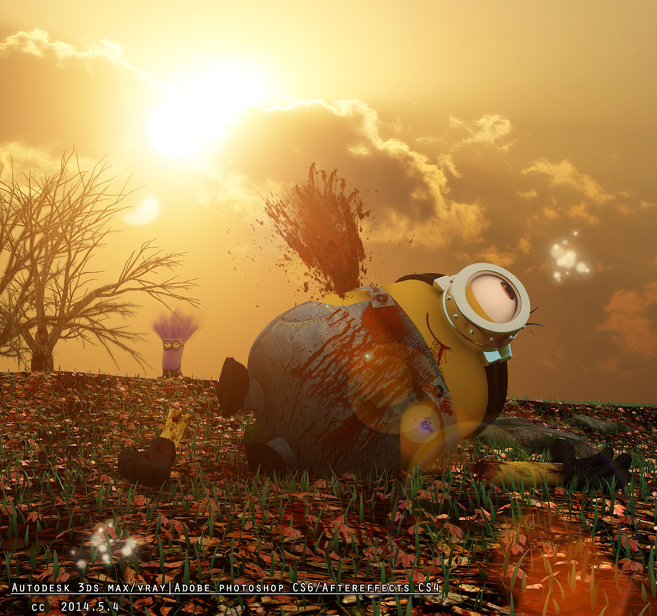 神偷奶爸-小黄人|三维|场景|羞涩的小红豆 - 原创作品 - 站酷 (zcool)