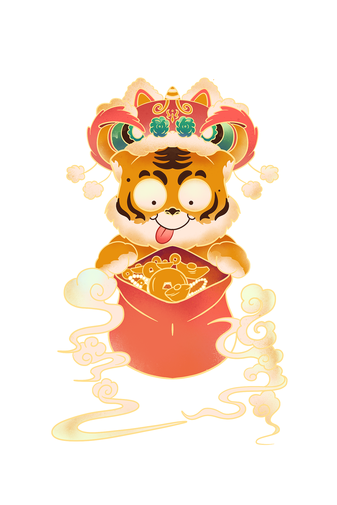虎年ip形象插画设计（图ZMjgwOTgzODYw） - 商业插画 - 站酷设计师卡卡罗头原创素材 - 站酷ZCOOL
