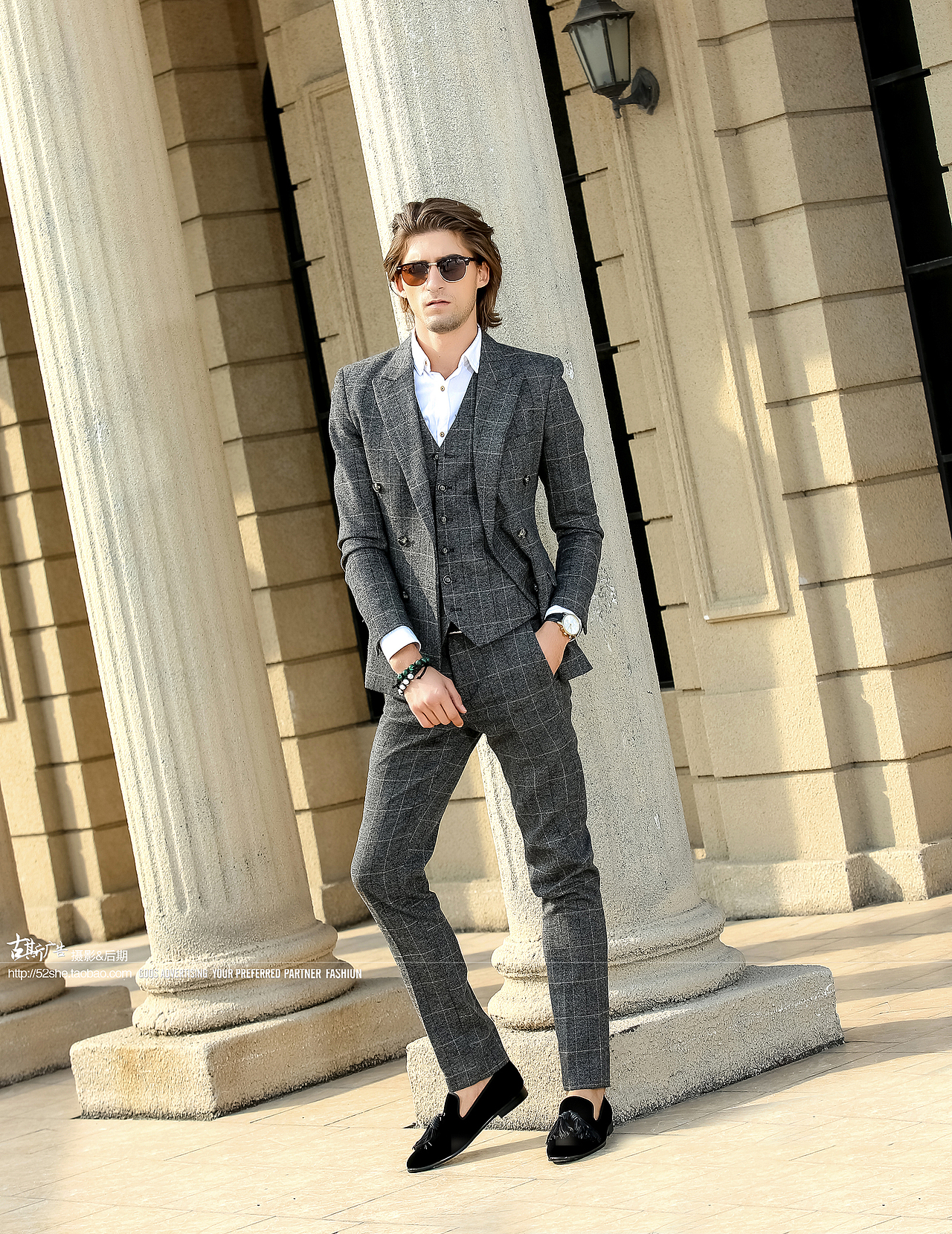 男士背包包包拍摄 外模摄影 时尚外模外景拍摄 拍照 