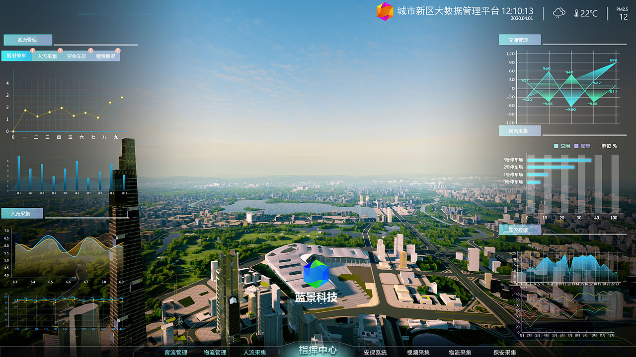 智慧高新园区。大数据可视化 虚幻引擎制作（图ZMjA4OTQ3MjA4） - 其他空间 - 站酷设计师蓝景科技元宇宙原创素材 - 站酷ZCOOL