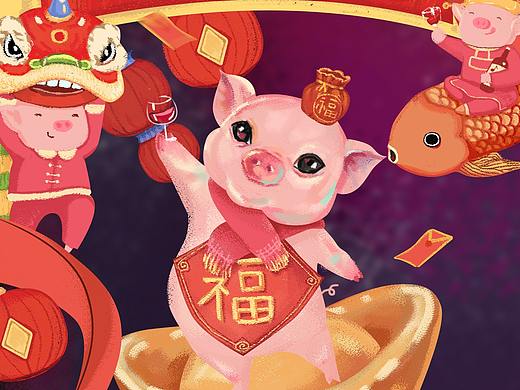 手绘节日系列海报（个人主页-ZNDAwODA4NjQ=） - 商业插画 - 站酷设计师铤ting原创素材 - 站酷ZCOOL