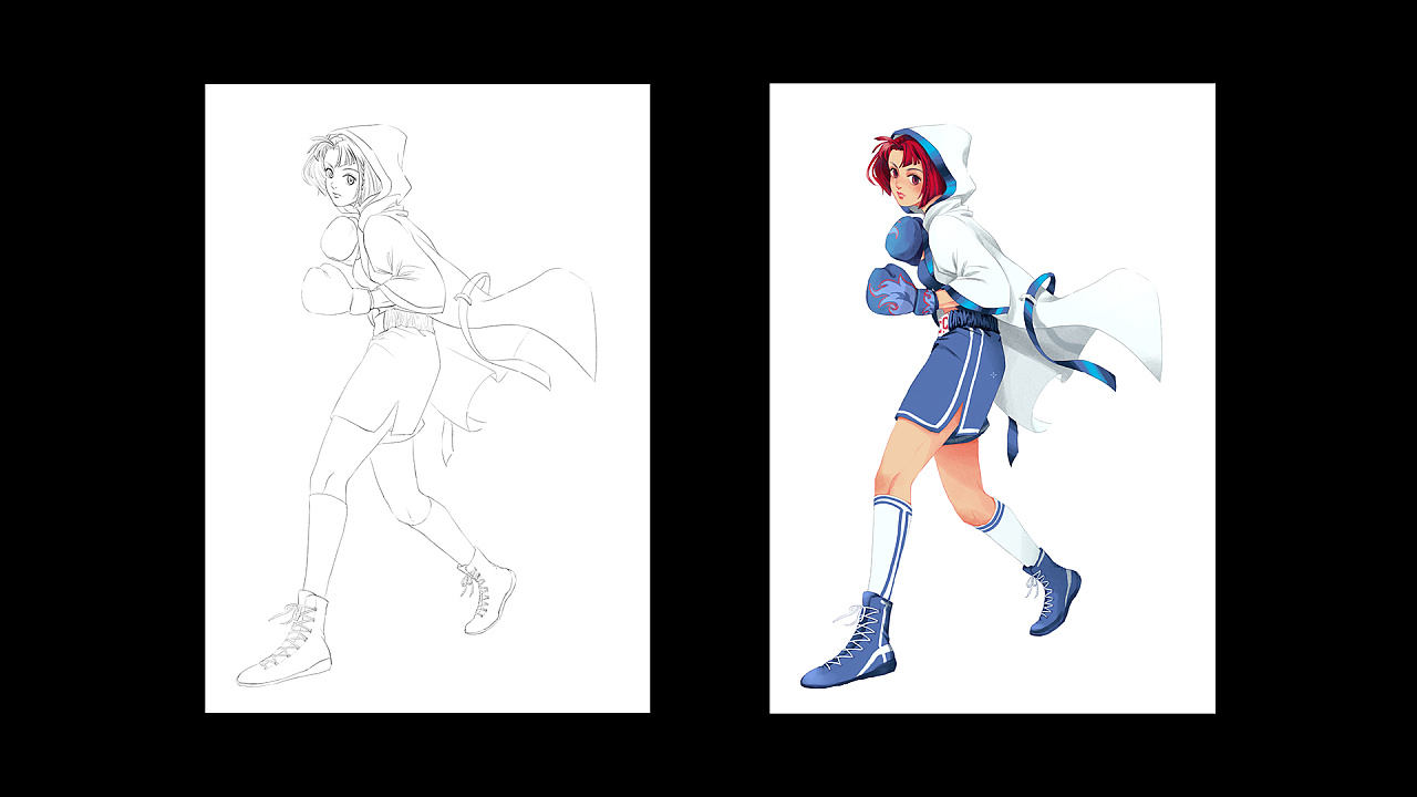 fight girl——拳击女孩fire red