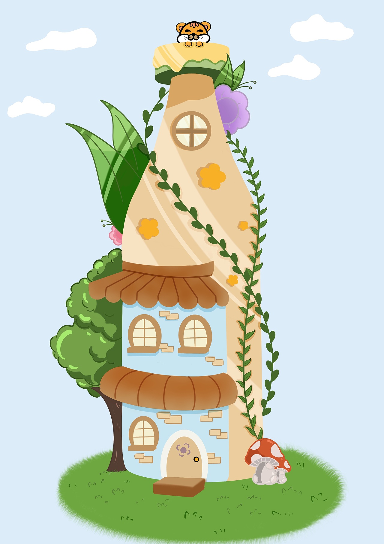 瓶子屋小场景|插画|艺术插画|amy兜兜 - 原创作品 - 站酷 (zcool)