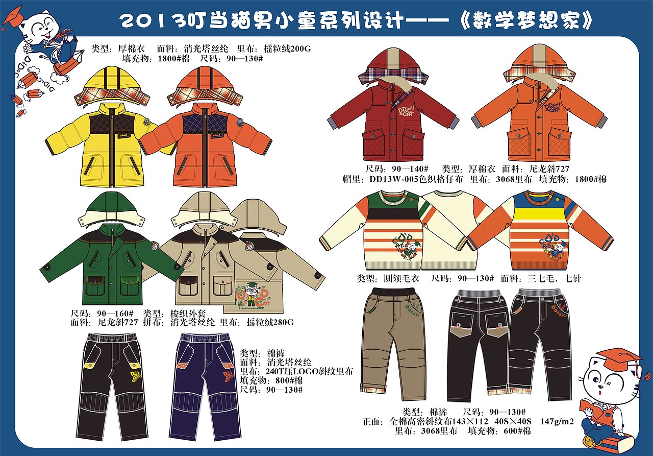 2013年叮当猫服装设计（图ZMjUyNjgxMTQ0） - 儿童服饰 - 站酷设计师小羊芃芃原创素材 - 站酷ZCOOL