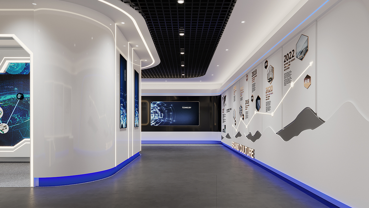 现代科技展厅-效果图制作（图ZMjg4OTcyNjMy） - 展陈设计 - 站酷设计师写意视觉表现原创素材 - 站酷ZCOOL