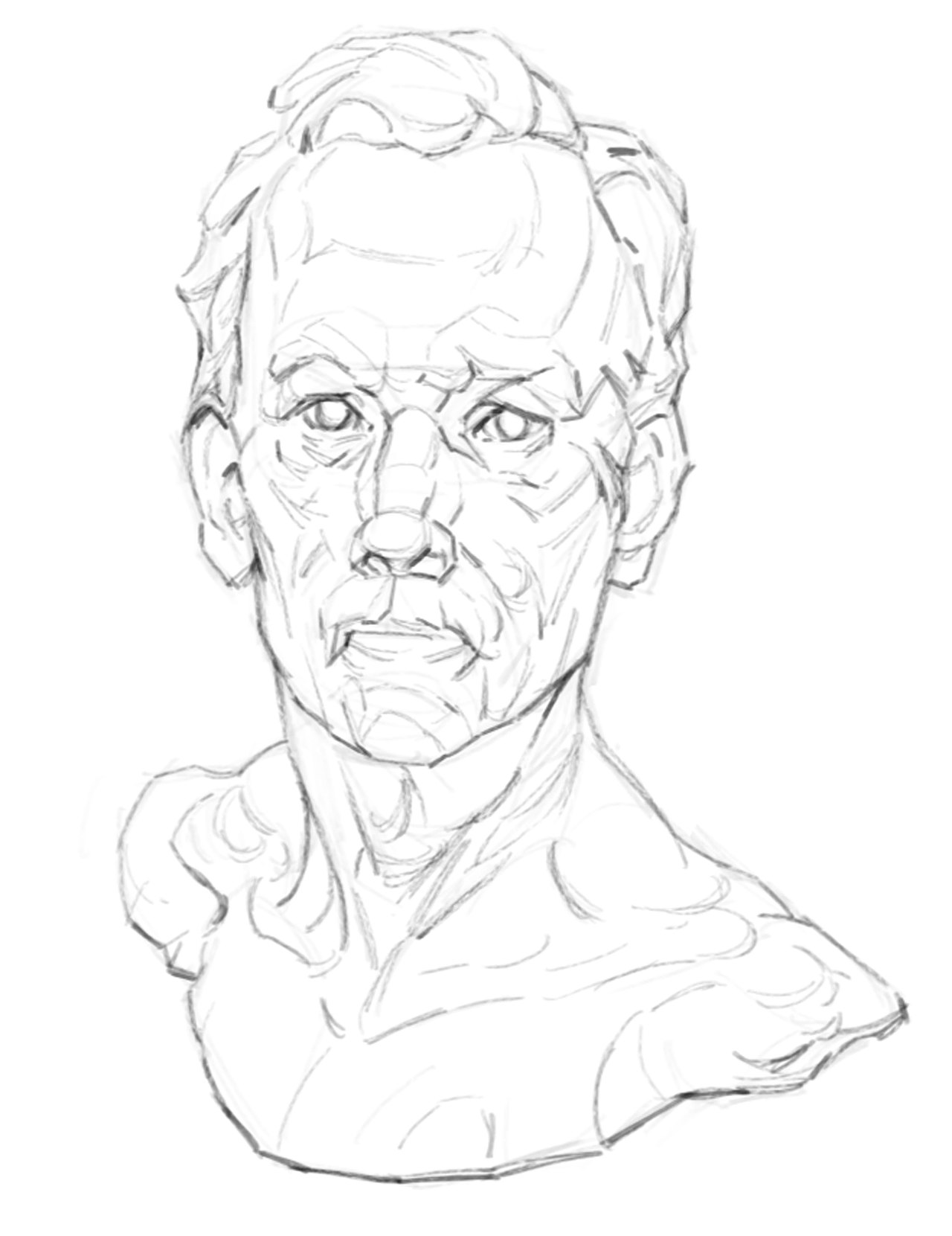 石膏像练习 步骤图详解