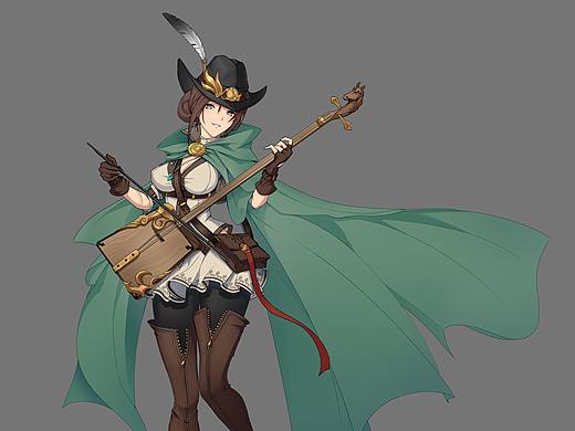 二次元立绘（个人主页-ZNTM5NDIzNTI=） - 游戏原画 - 站酷设计师米米花123原创素材 - 站酷ZCOOL