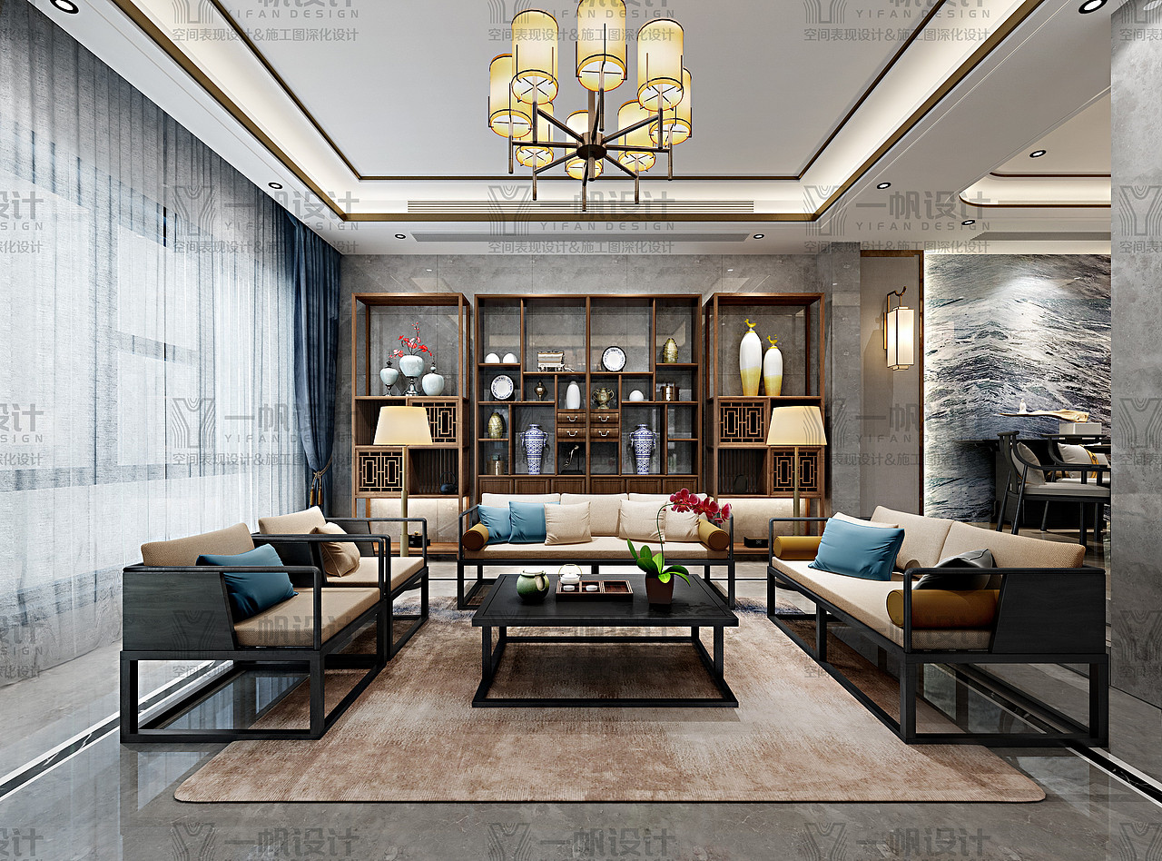 新中式家装别墅/一帆设计