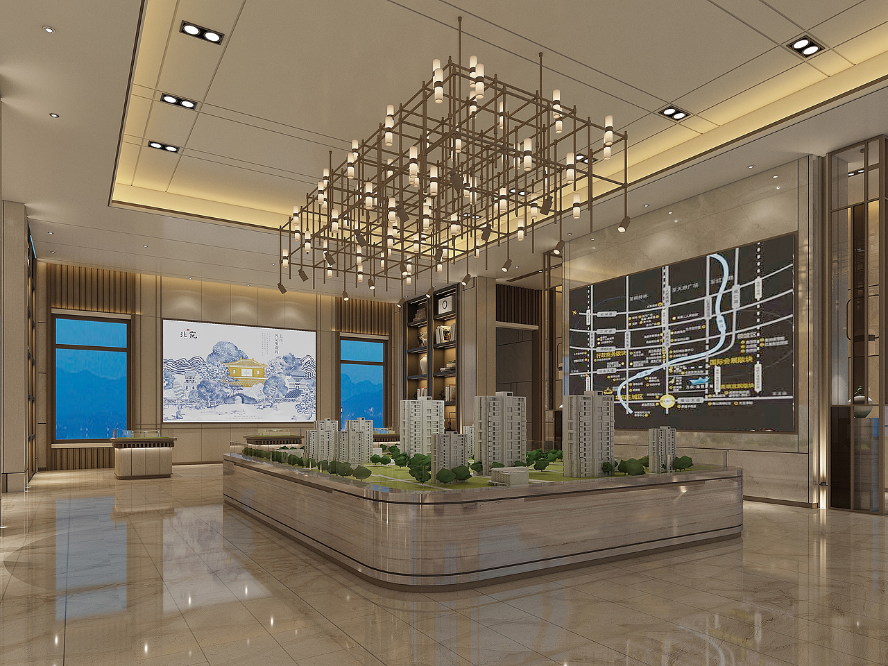 玖壹设计-现代轻奢销售中心