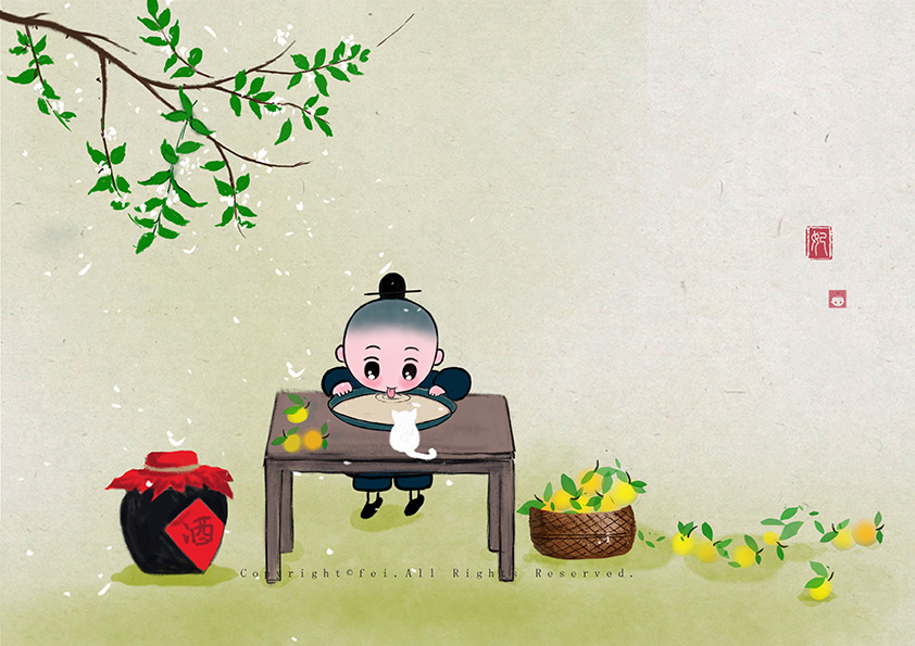 原创插画·了尘小道士