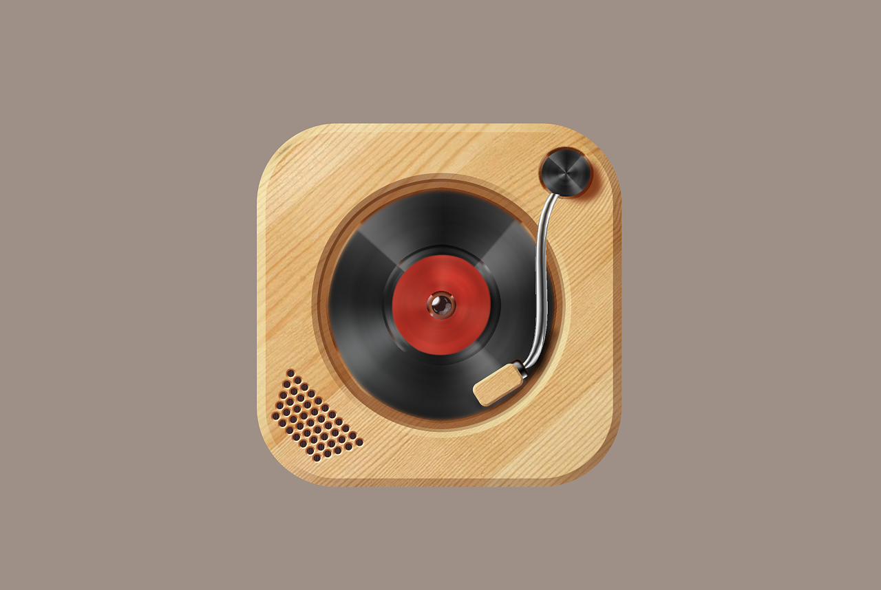 拟物图标黑胶唱片