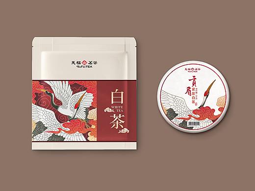 贡眉白茶饼包装设计-玄鸟呈祥