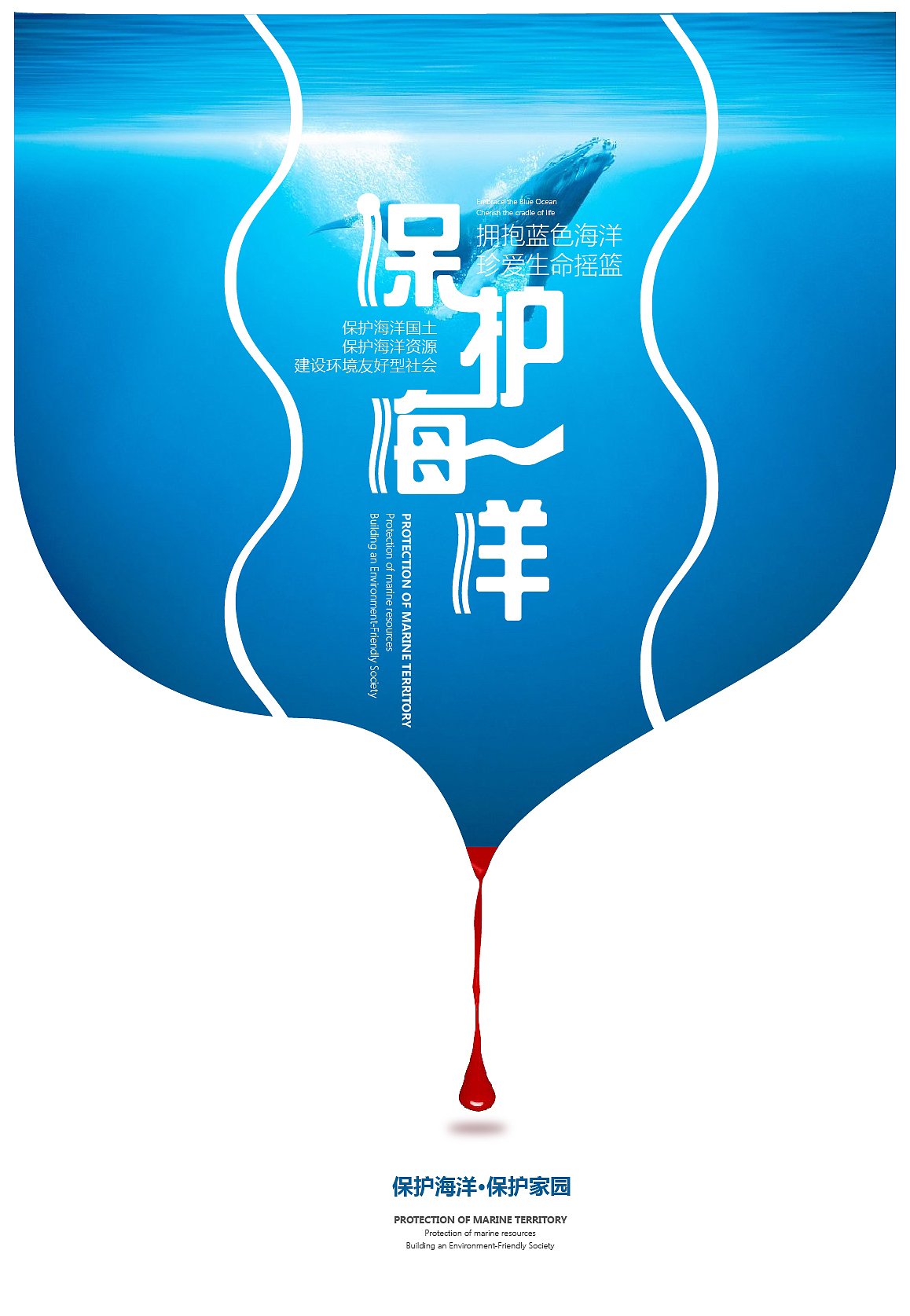 创意海报,保护海洋