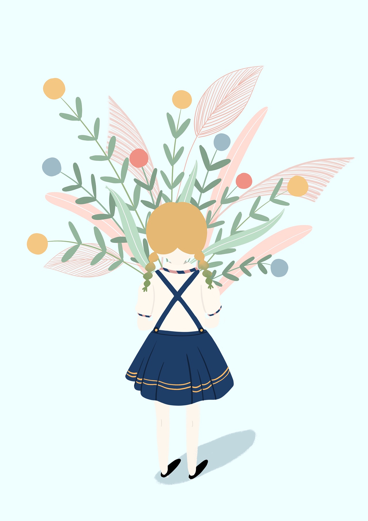 「女孩与鲜花」