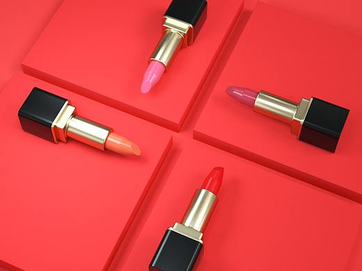 口红建模渲染