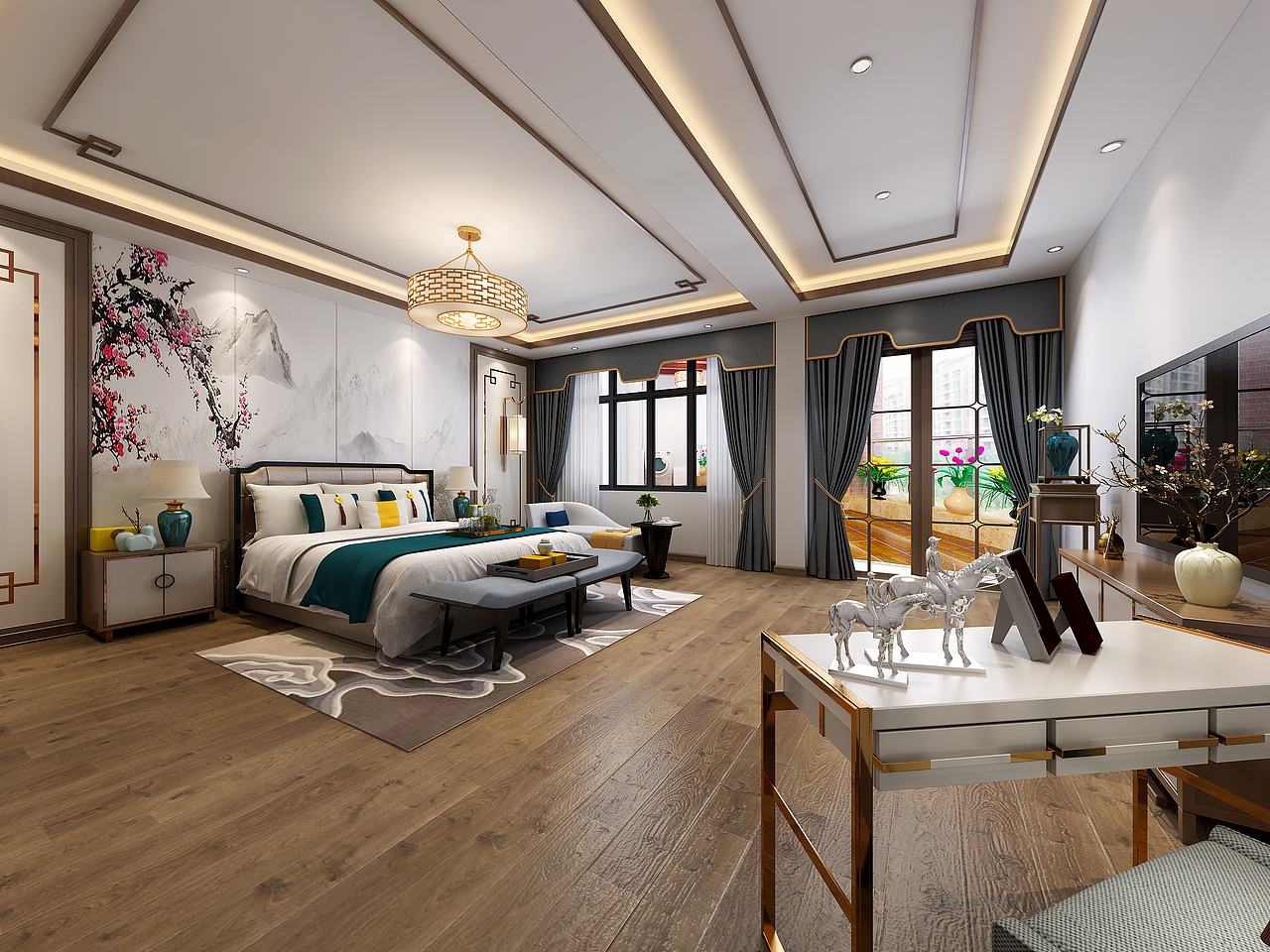 新中式卧室（图ZMTQ3NTgwODky） - 其他 - 站酷设计师Z52411737原创素材 - 站酷ZCOOL