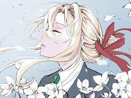 紫羅蘭永恒花園（繪制過程）