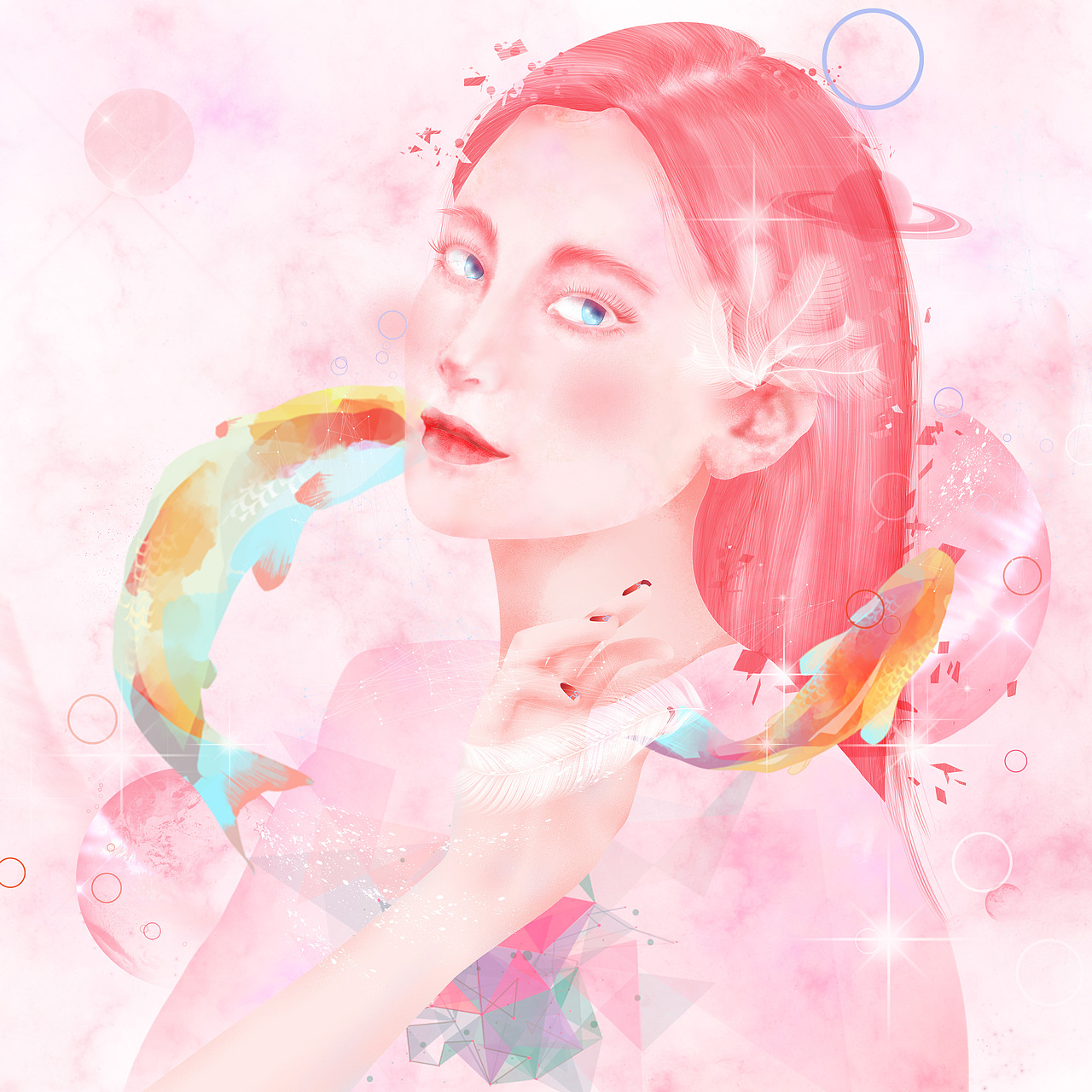 新年 祝你如鱼得水（图ZNjg3OTA4ODQ=） - 商业插画 - 站酷设计师茉莉笑嘻嘻原创素材 - 站酷ZCOOL