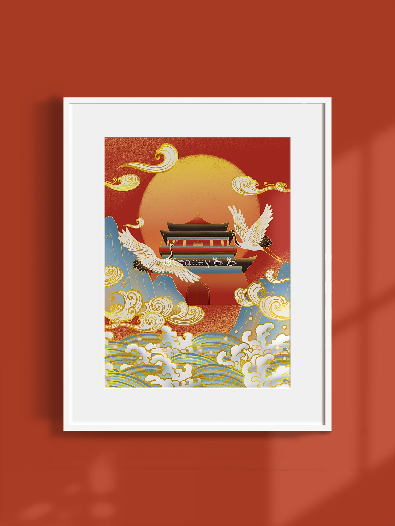 原创手绘国潮风商业插画