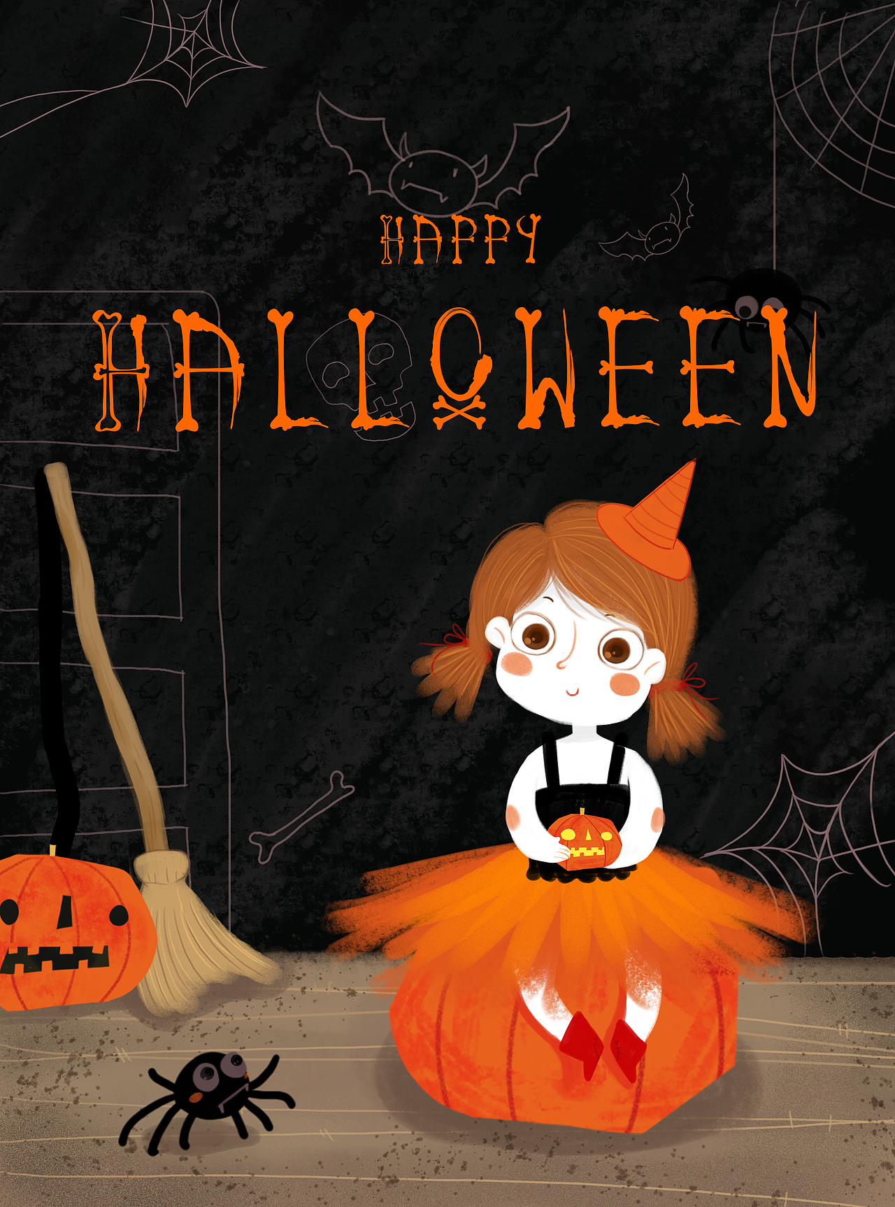 南瓜女孩（图ZMTMzNDQ1NDE2） - 商业插画 - 站酷设计师画画的小黑手原创素材 - 站酷ZCOOL