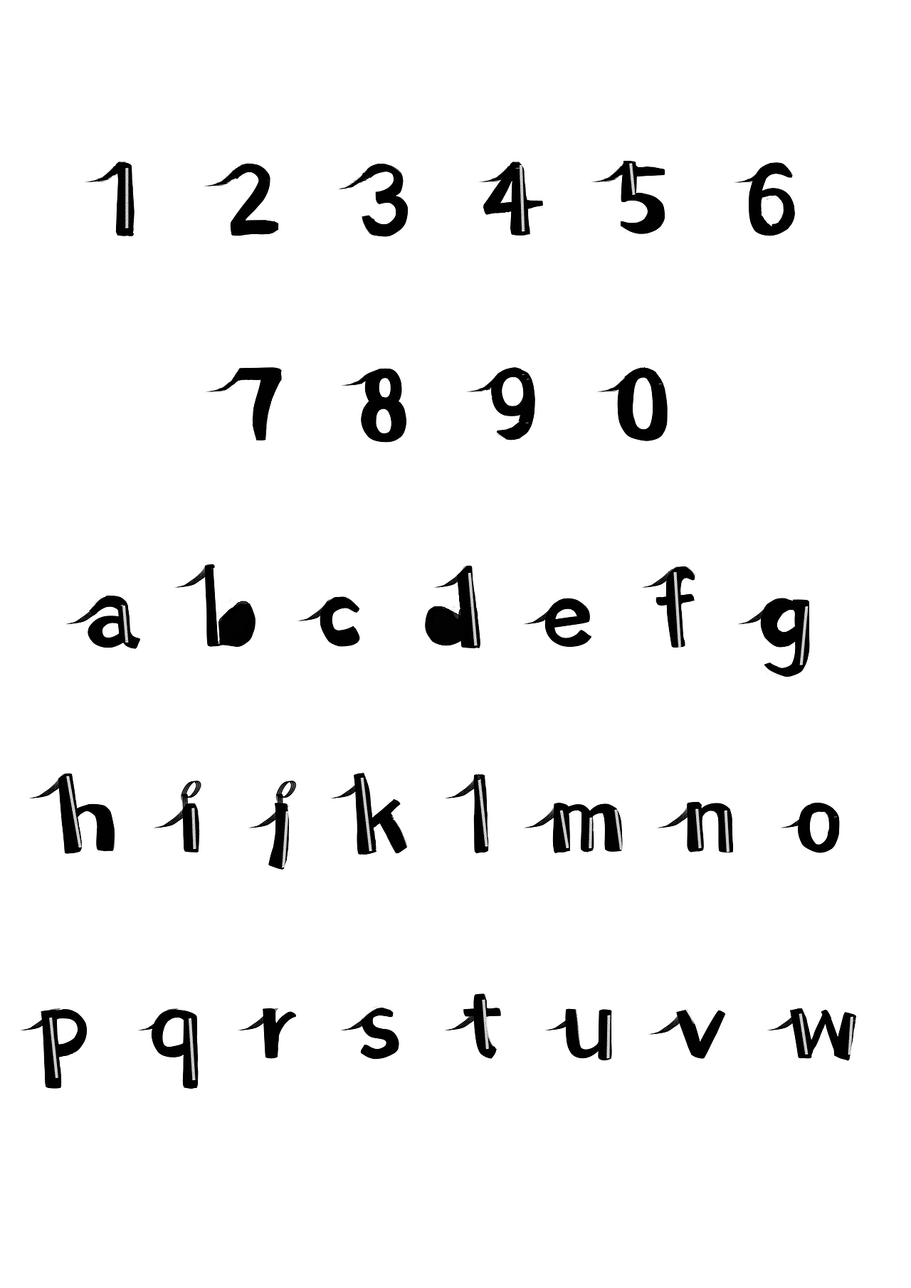 小写英文字体设计