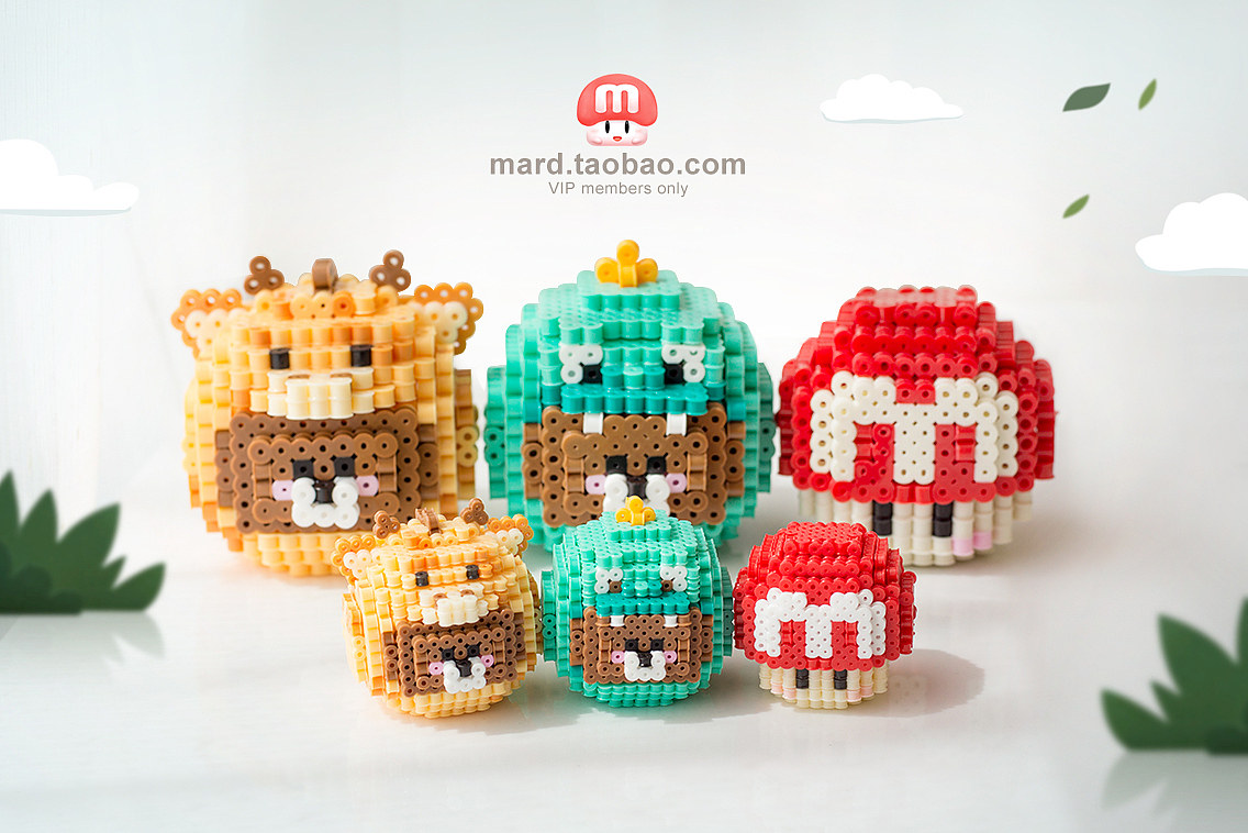 MARD拼豆原创-Linefriends布朗熊变装（图ZMTExNTU5Mjk2） - 手办/模玩 - 站酷设计师拼拼豆豆原创素材 - 站酷ZCOOL