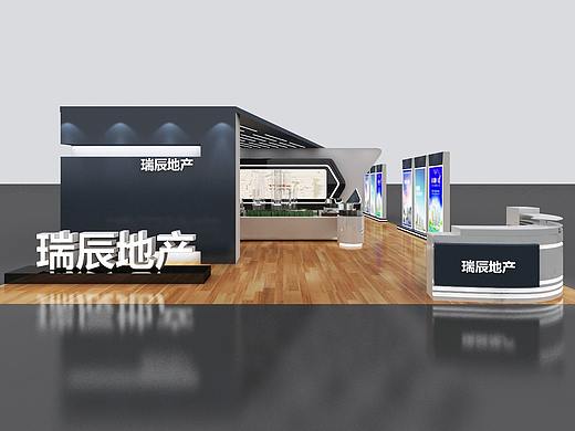 商场瑞辰地产房地产展位展会展点展台3D效果图cad设计