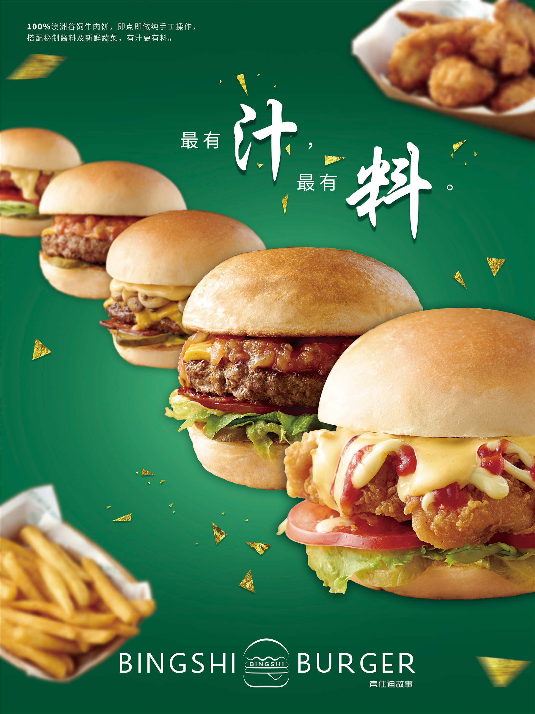 五一劳动节餐饮美食汉堡新品上市手机海报_图片模板素材-稿定设计